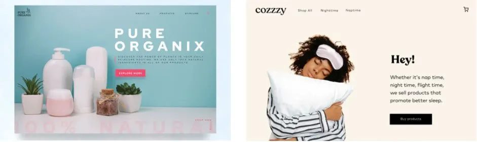 Soft, neutral colour palette in web design