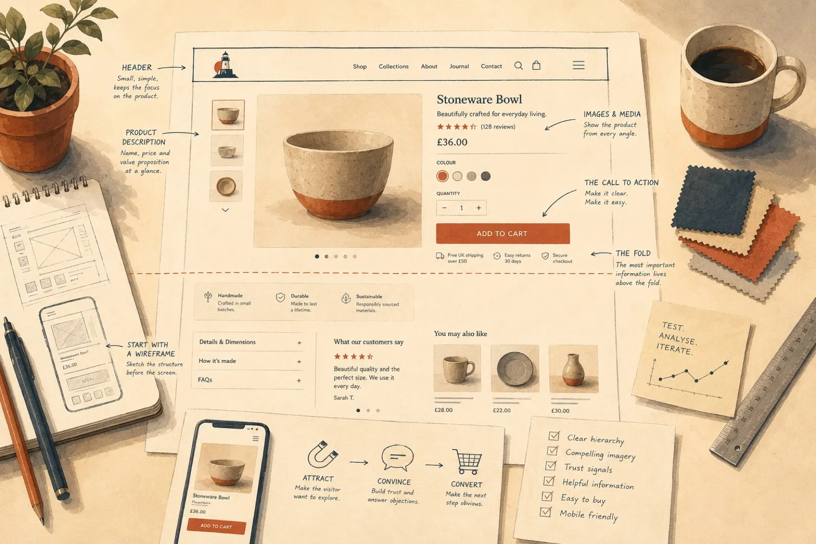 Web Design Tips for a Product Page