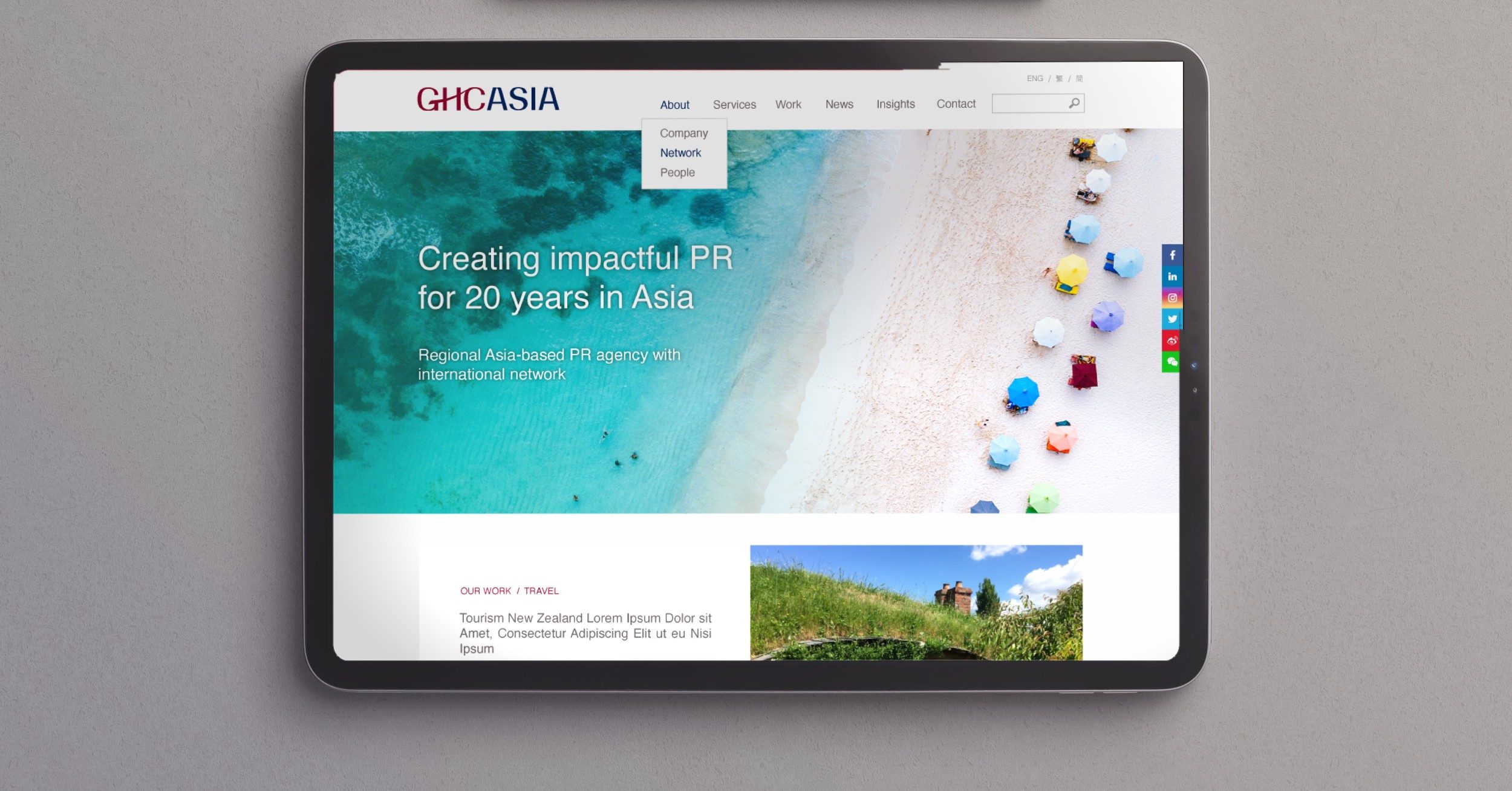 GHC Asia PR agency website