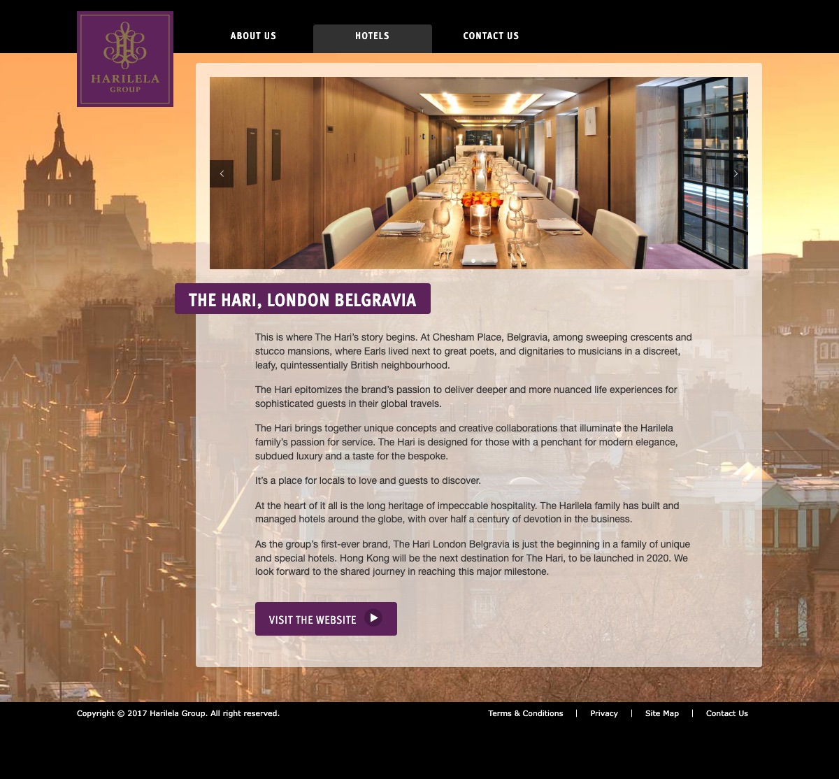 Harilela Group — The Hari, London Belgravia hotel page