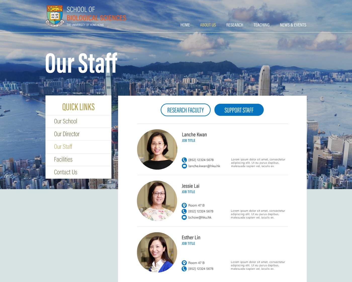 HKU SBS — Our Staff directory
