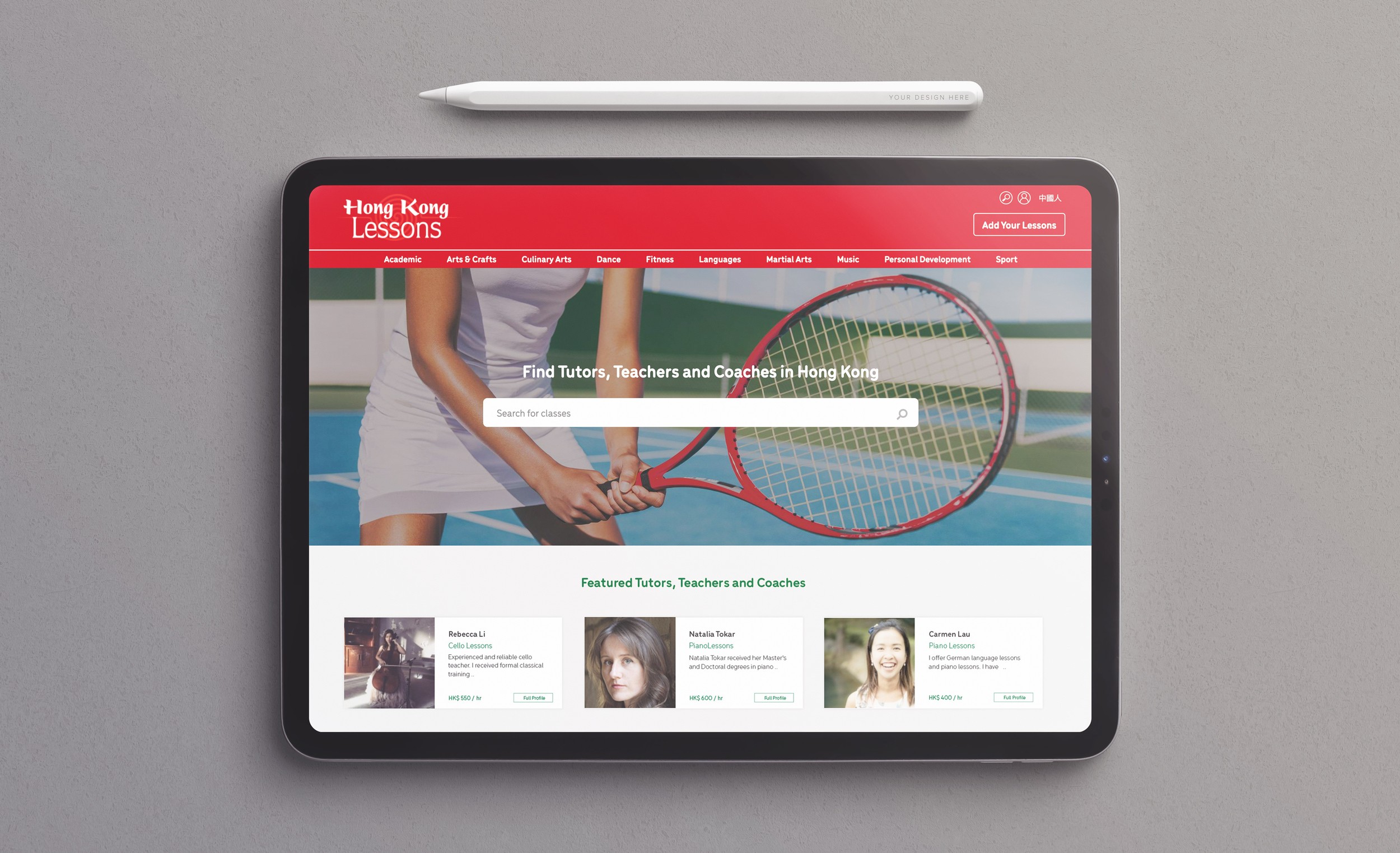 Hong Kong Lessons tutor marketplace